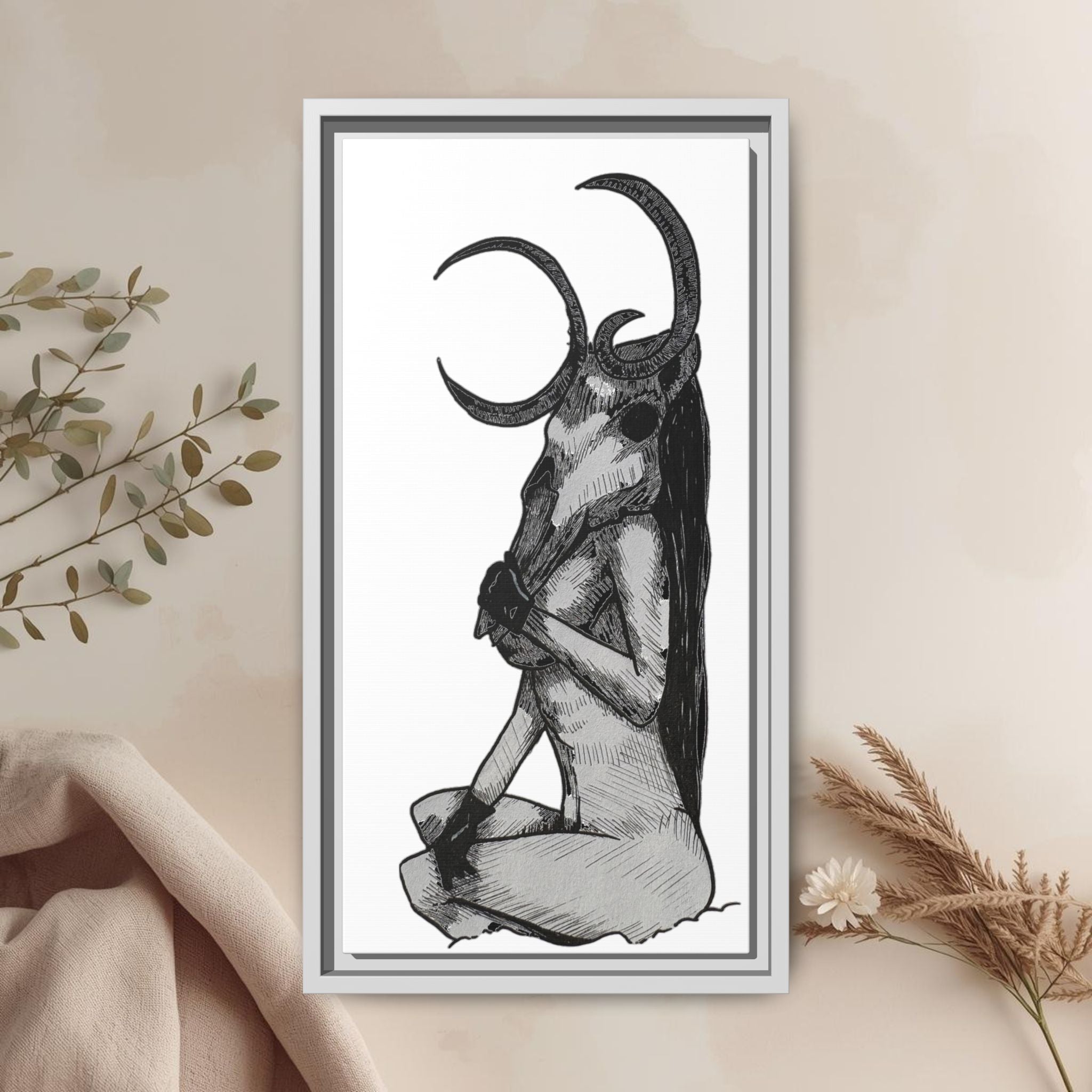 Mystical Goddess Framed Canvas Print