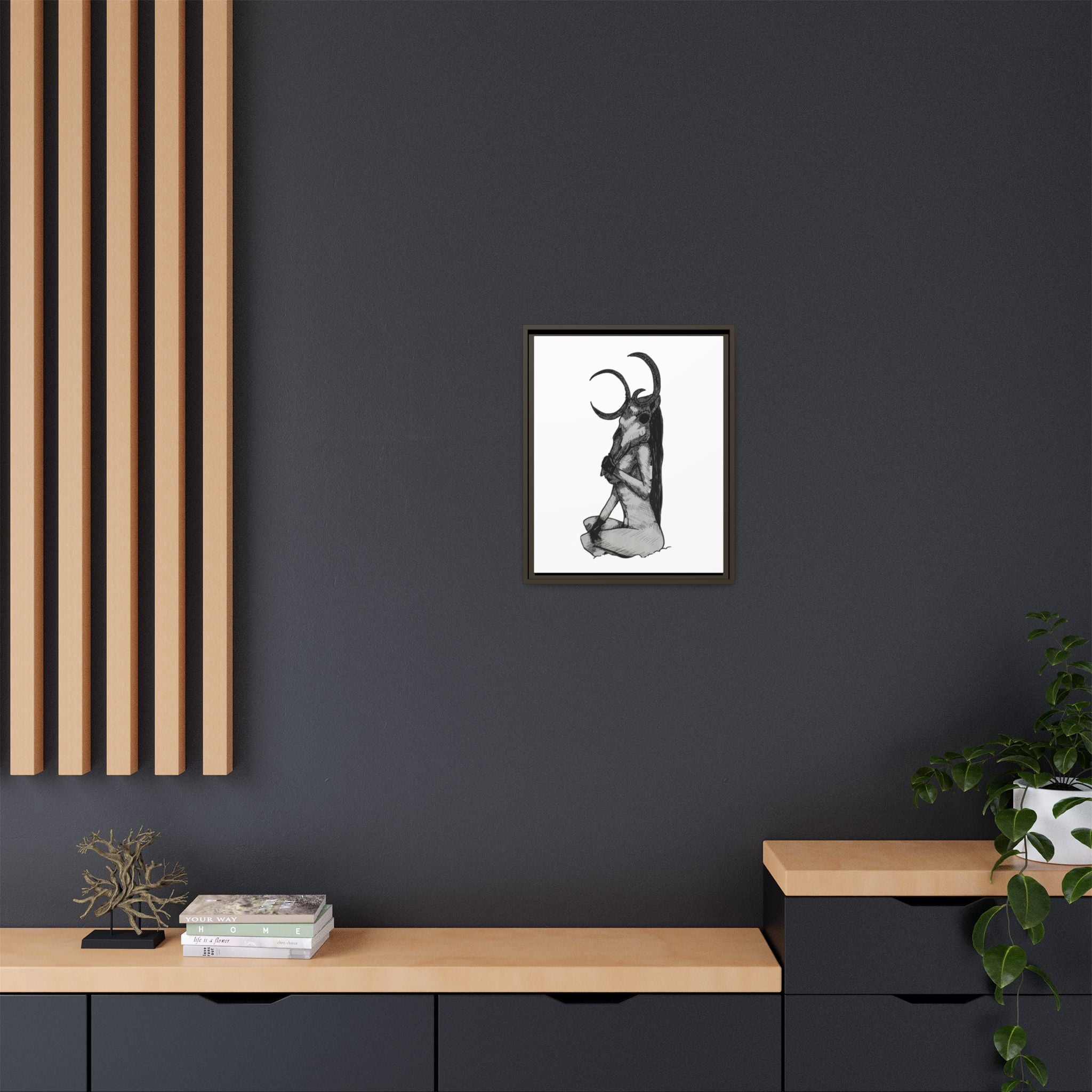 Mystical Goddess Framed Canvas Print
