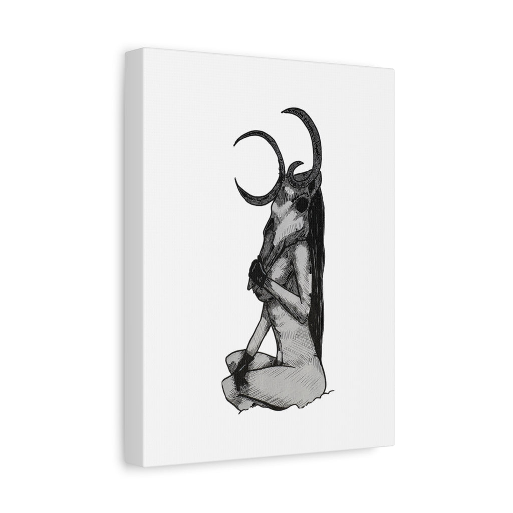 Mythical Horned Goddess Canvas Print