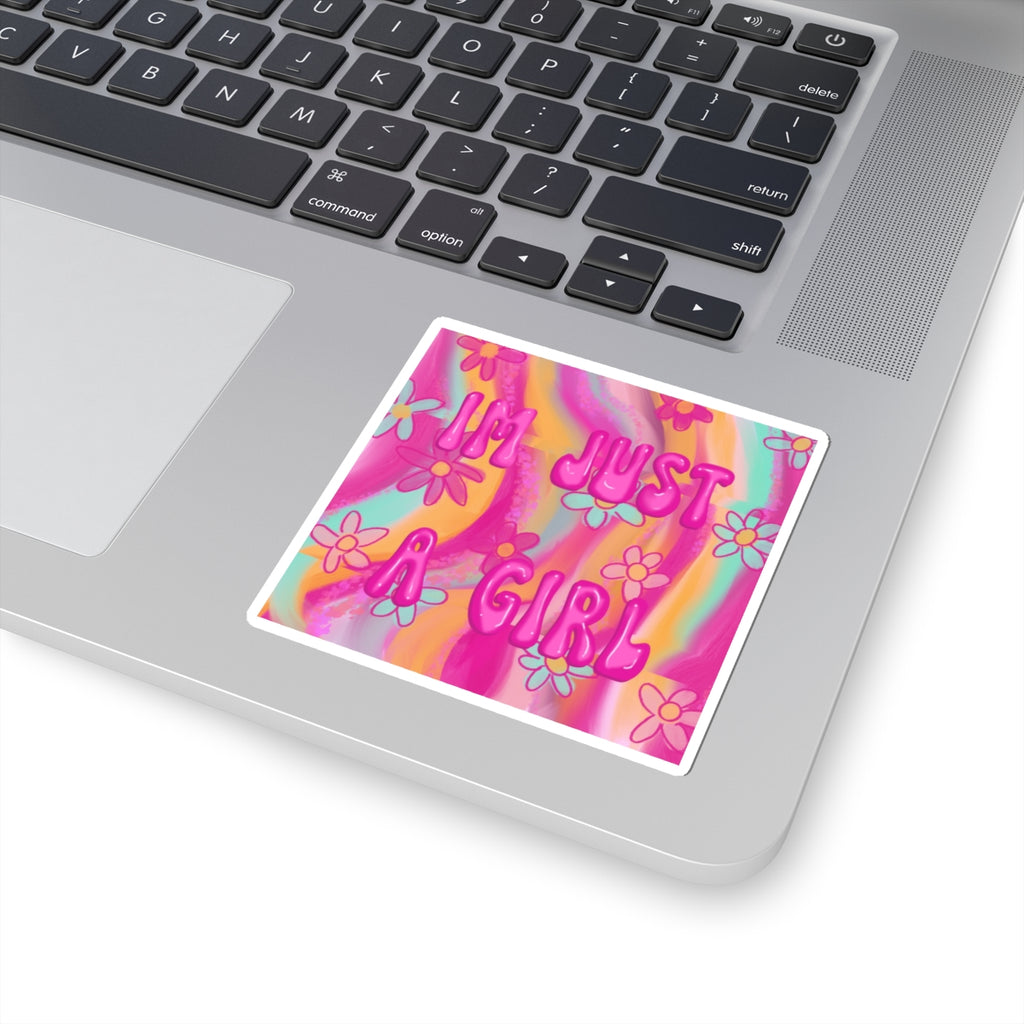 I'm Just a Girl Kiss-Cut Vinyl Sticker