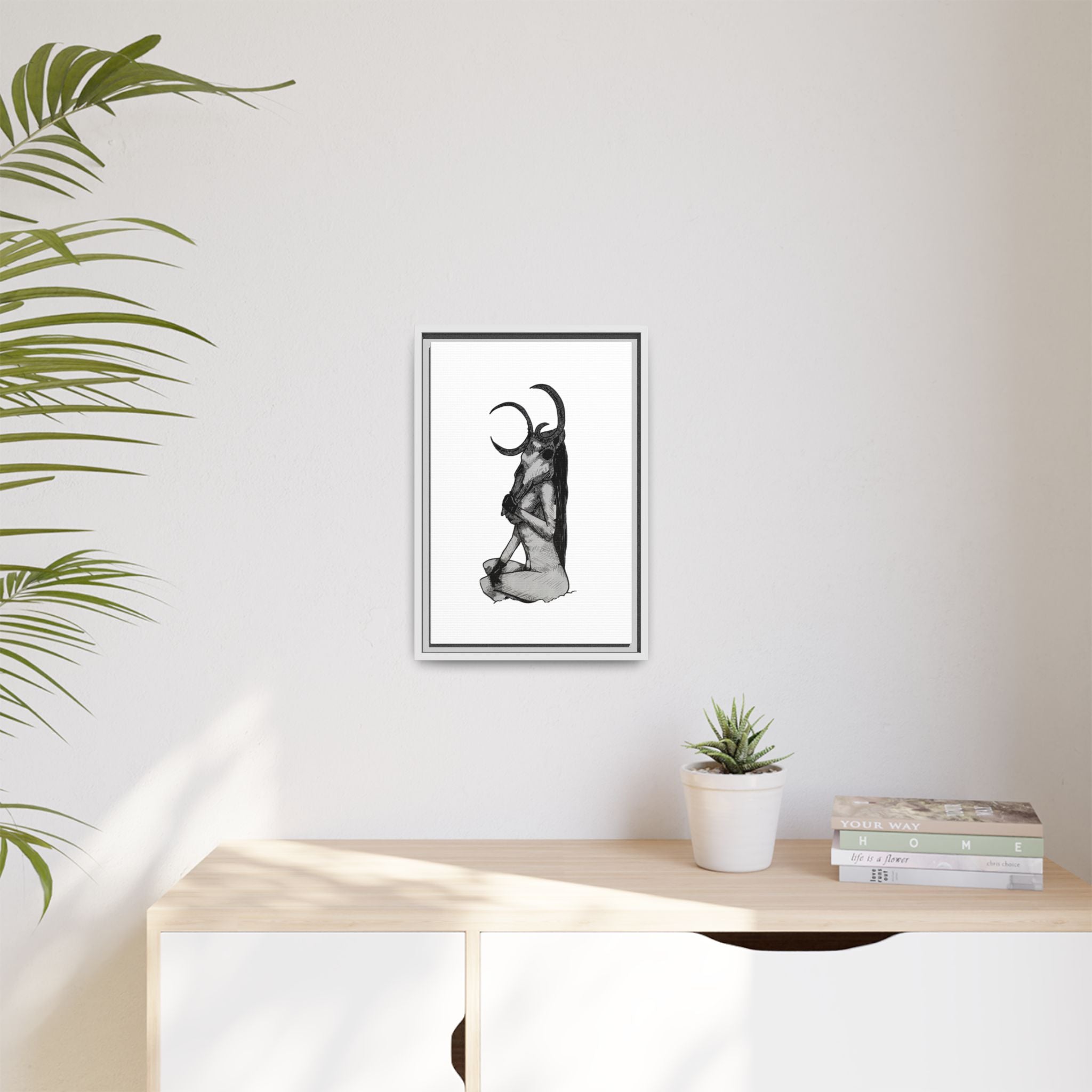 Mystical Goddess Framed Canvas Print
