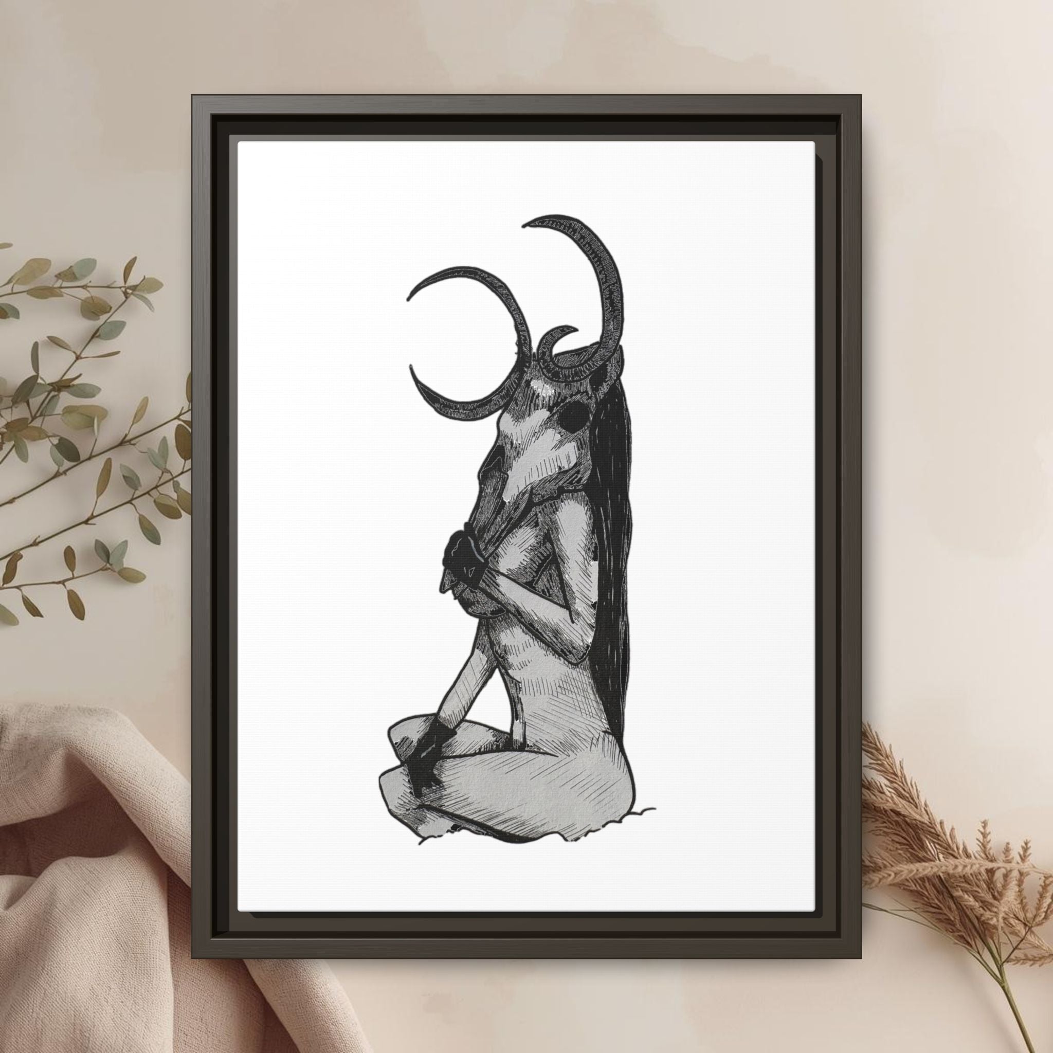 Mystical Goddess Framed Canvas Print