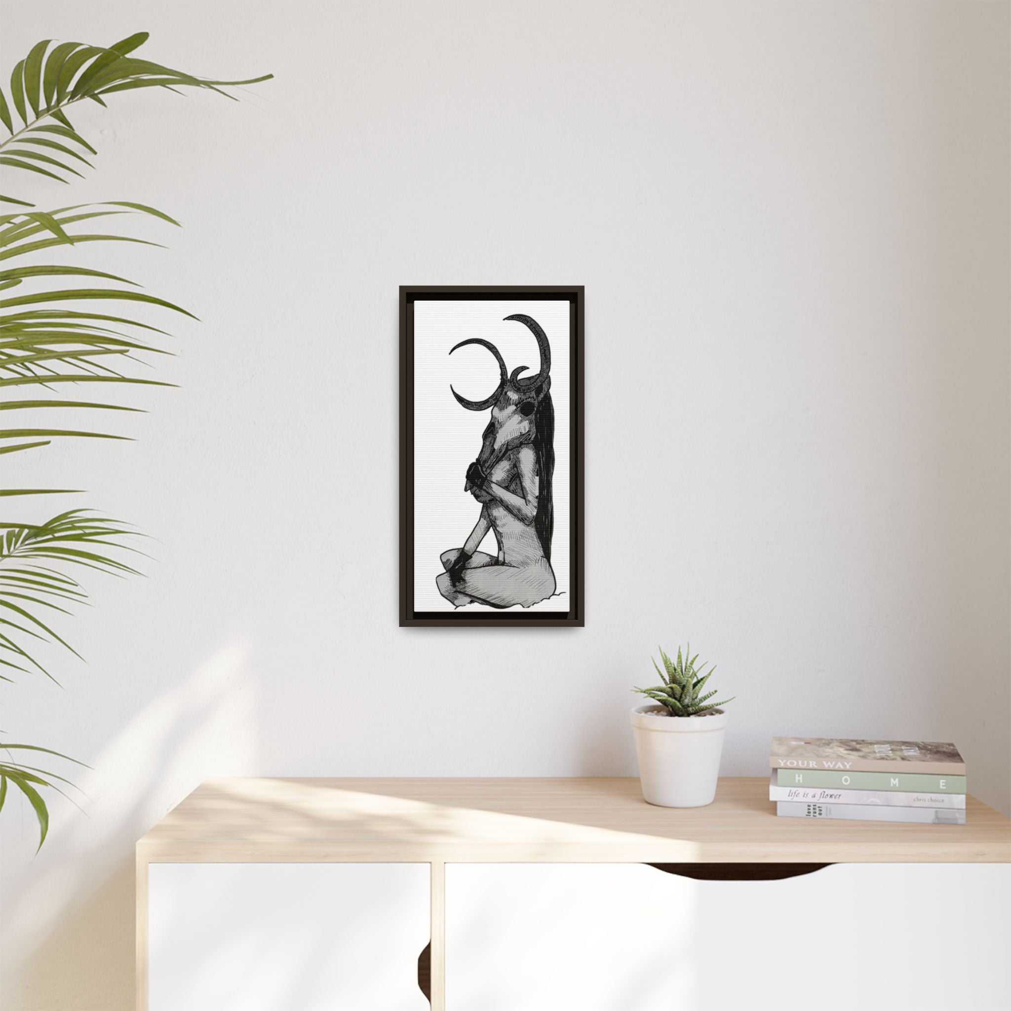 Mystical Goddess Framed Canvas Print