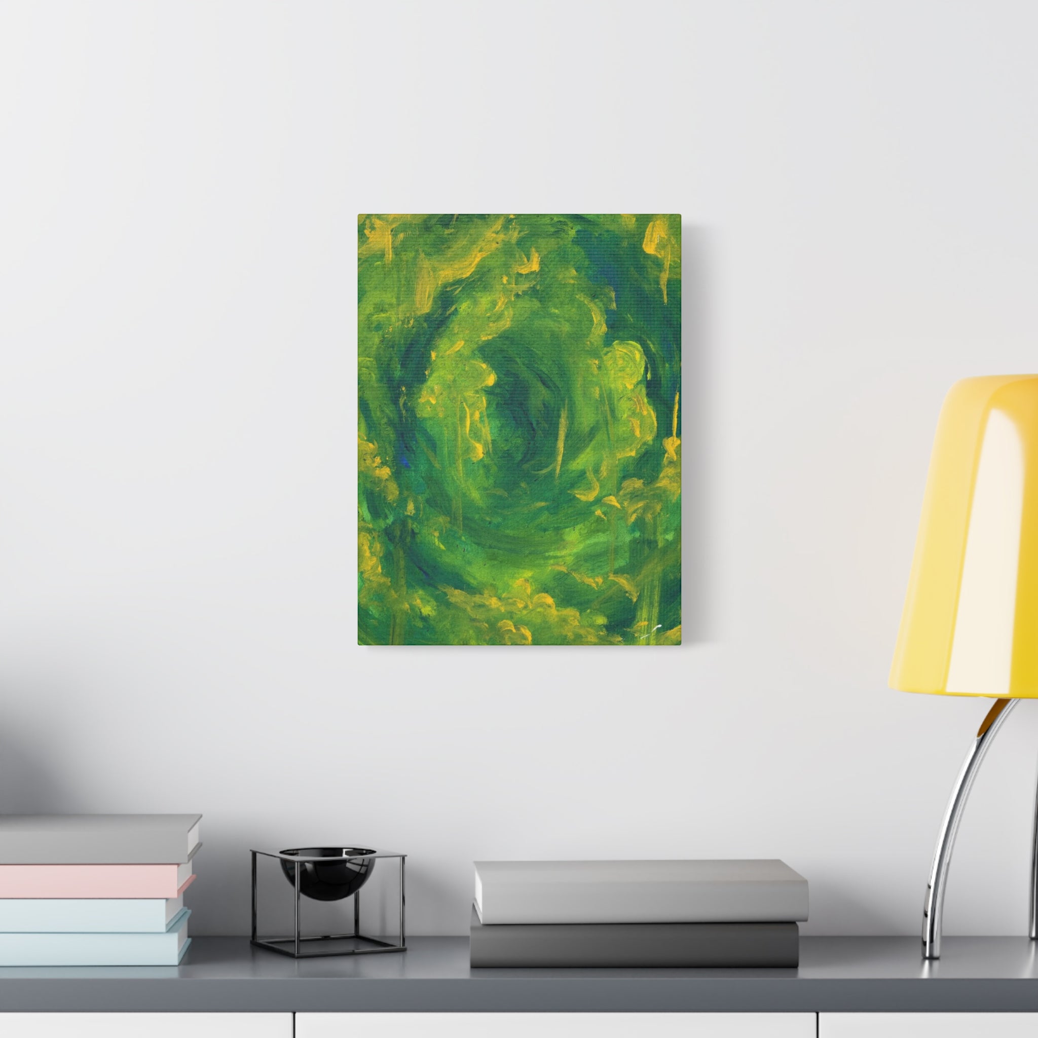 Vibrant Green Abstract Canvas Print