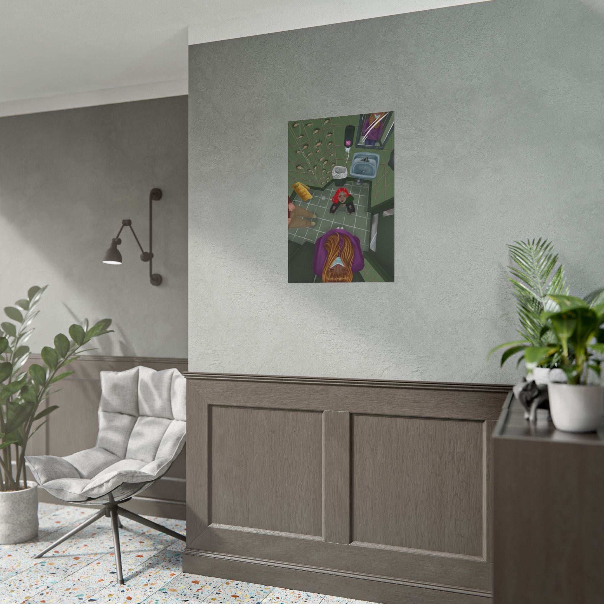 Surreal Bathroom Perspective Giclee Print