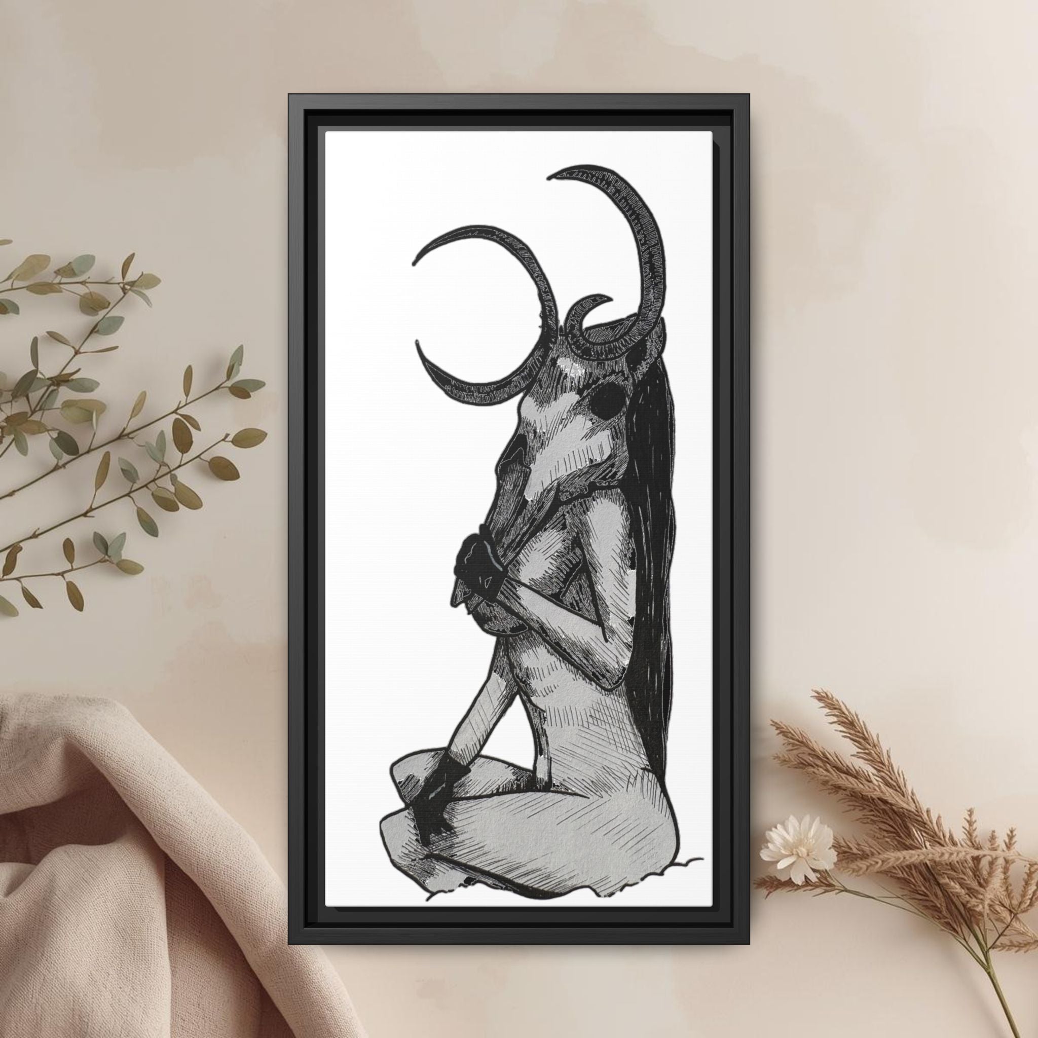 Mystical Goddess Framed Canvas Print