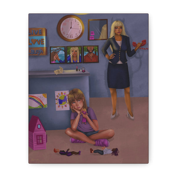"Lonely Child" Illustration Canvas Print
