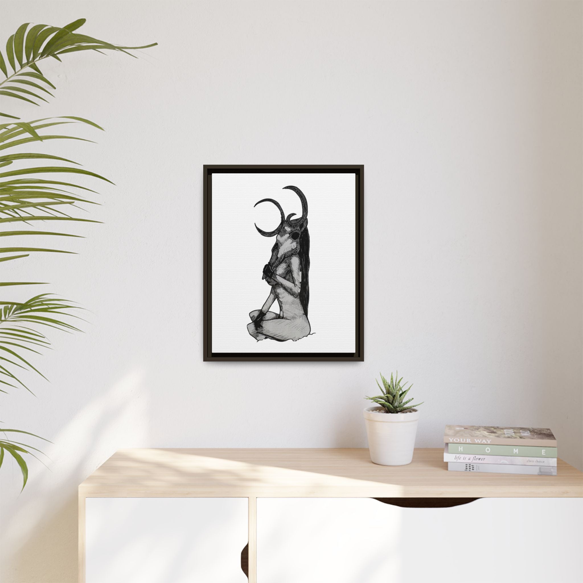 Mystical Goddess Framed Canvas Print