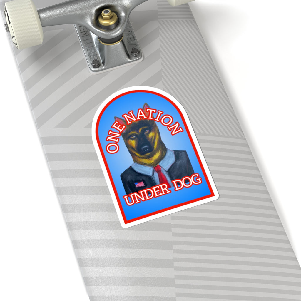 One Nation Under Dog Kiss-Cut Sticker