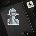 Futuristic Robot Kiss-Cut Vinyl Sticker