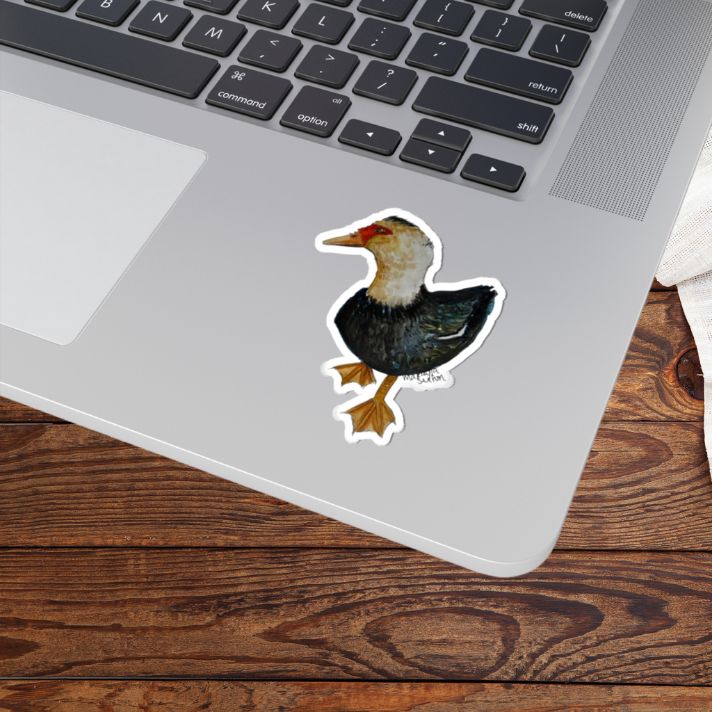 Colorful Duck Art Stickers, Cute Animal Stickers, Duck Lover Gift, Laptop Decals, Nature Stickers