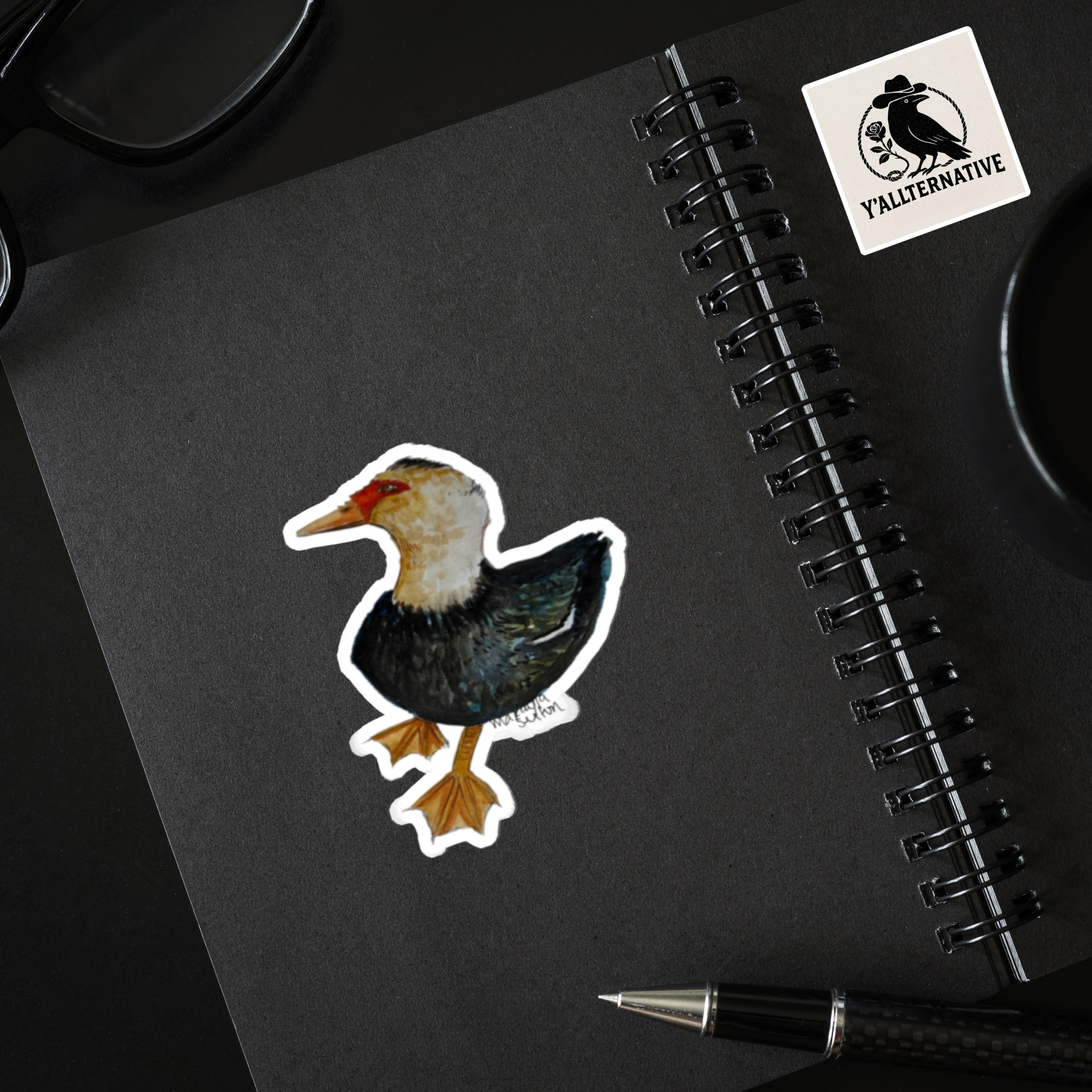 Colorful Duck Art Stickers, Cute Animal Stickers, Duck Lover Gift, Laptop Decals, Nature Stickers