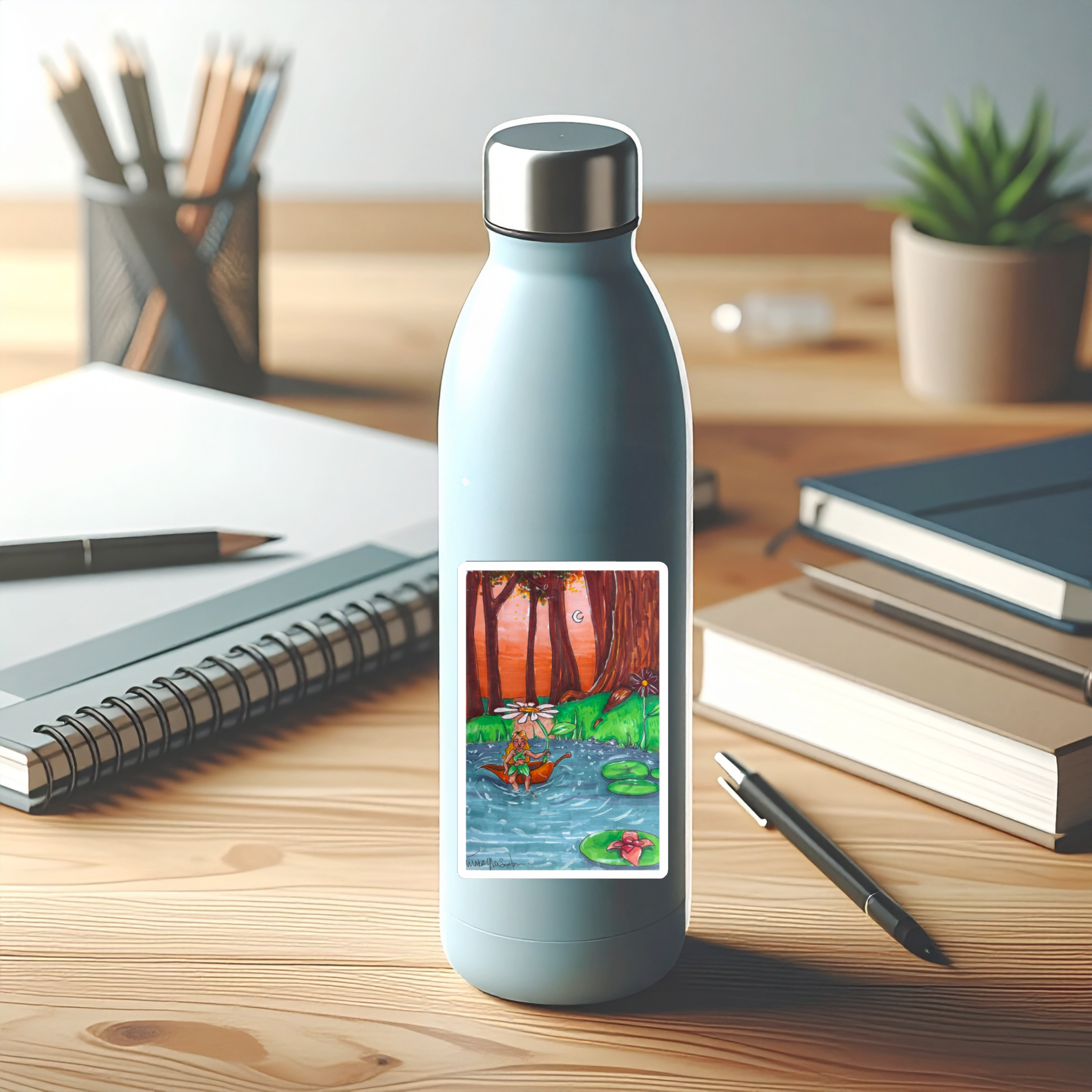 Nature-Inspired Kiss-Cut Stickers for Eco-Friendly Lovers, Floral Decor, Great for Journals, Laptops, and Scrapbooking