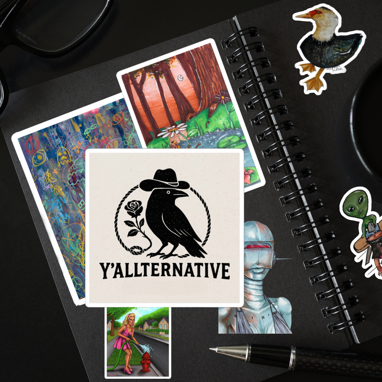 Vintage-Inspired Kiss-Cut Stickers for Creative Souls, Laptop Decals, Aesthetic Home Decor, Gift Ideas, Personalized Accessories