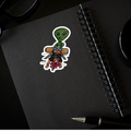 Alien Abduction Kiss-Cut Vinyl Sticker