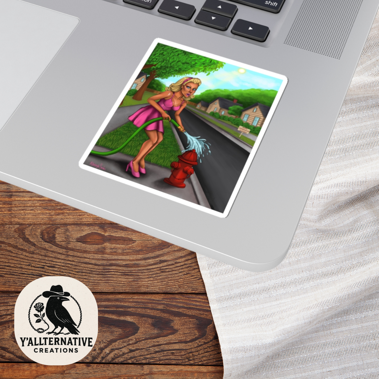 Chic Cartoon Kiss-Cut Stickers, Fun Home Décor, Laptop Accessories, Gift for Dog Lovers, Colorful Art Stickers