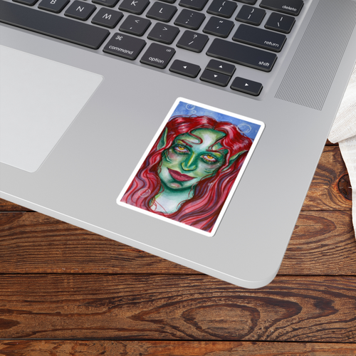 Creepy Mermaid Vinyl Sticker