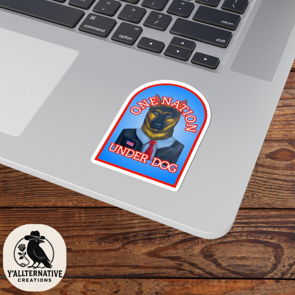 One Nation Under Dog Kiss-Cut Sticker