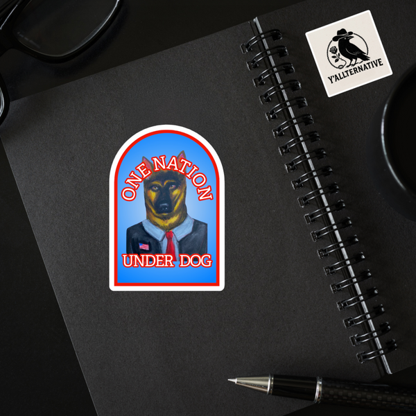 One Nation Under Dog Kiss-Cut Sticker