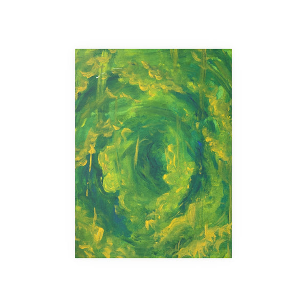 Abstract Green Vortex Giclee Print