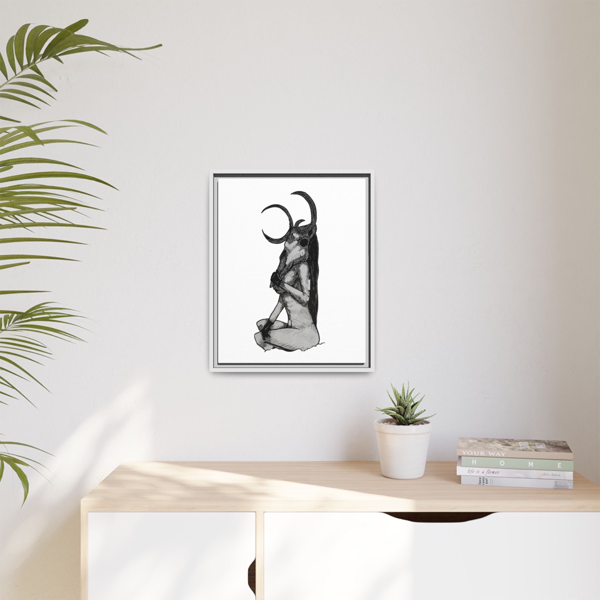 Mystical Goddess Framed Canvas Print