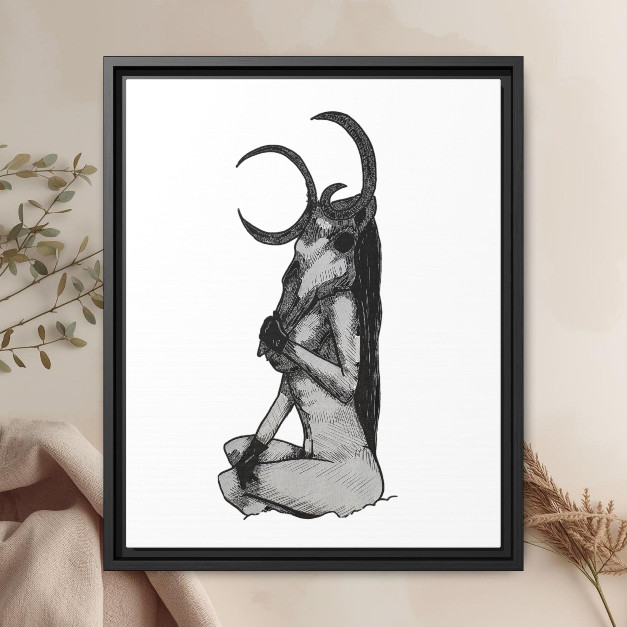 Mystical Goddess Framed Canvas Print