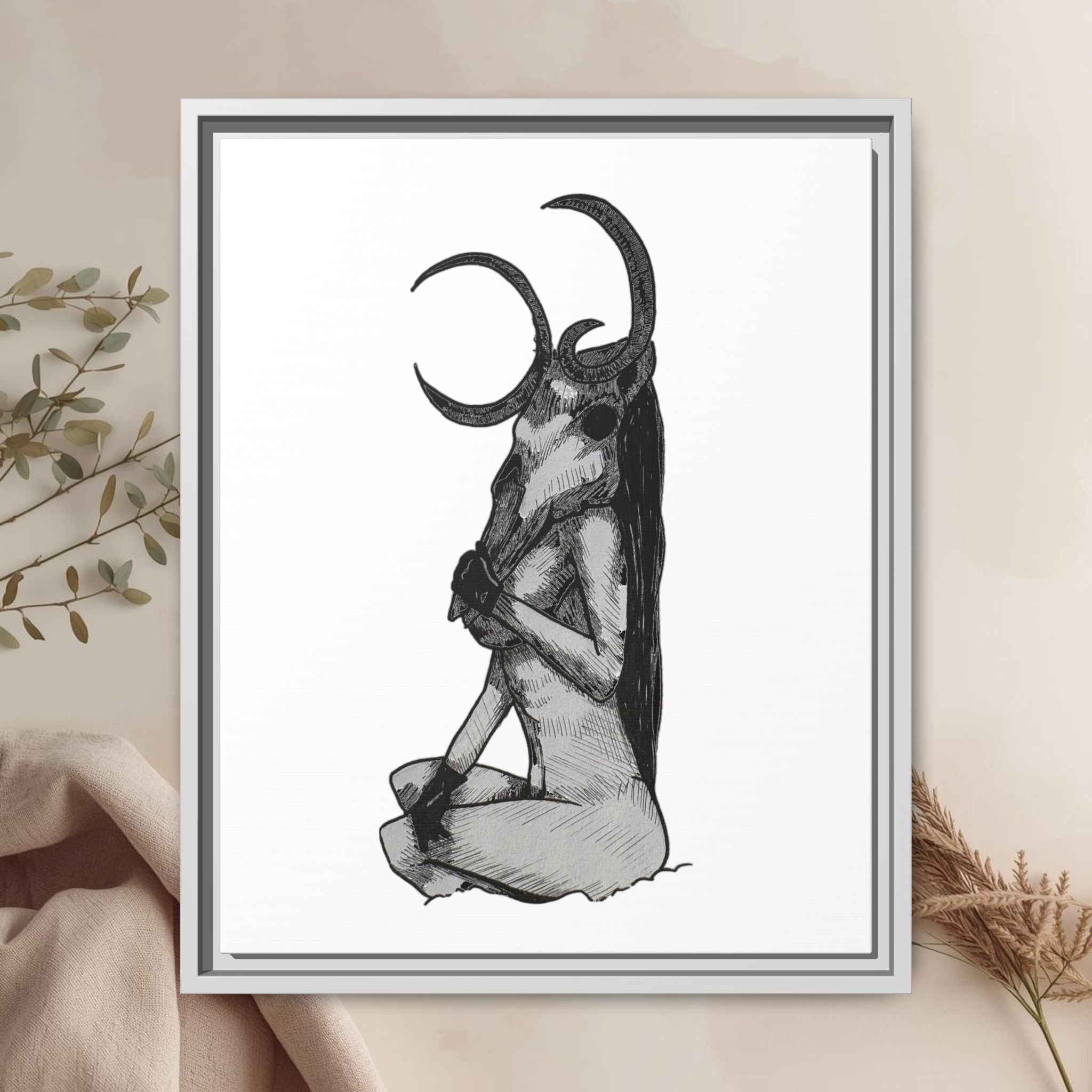 Mystical Goddess Framed Canvas Print