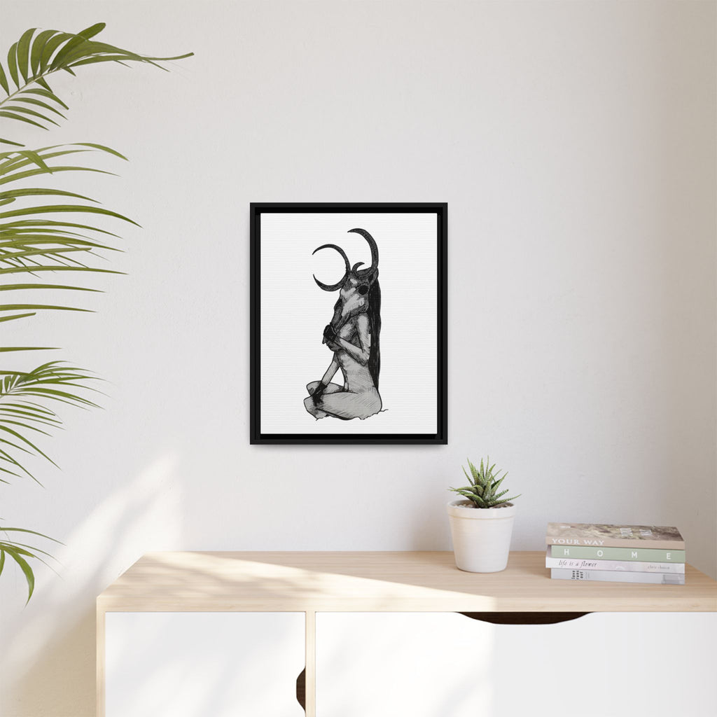 Mystical Goddess Framed Canvas Print