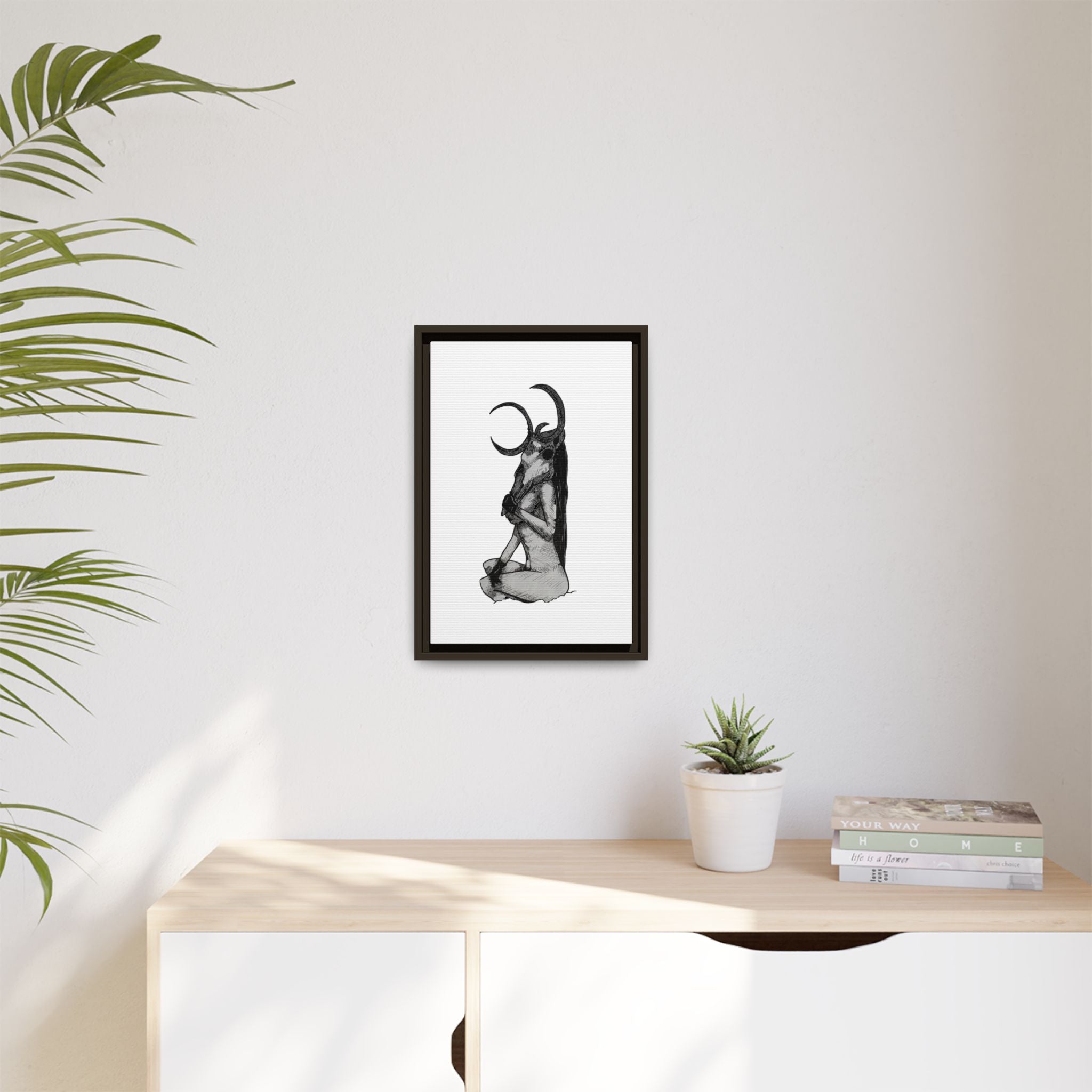 Mystical Goddess Framed Canvas Print