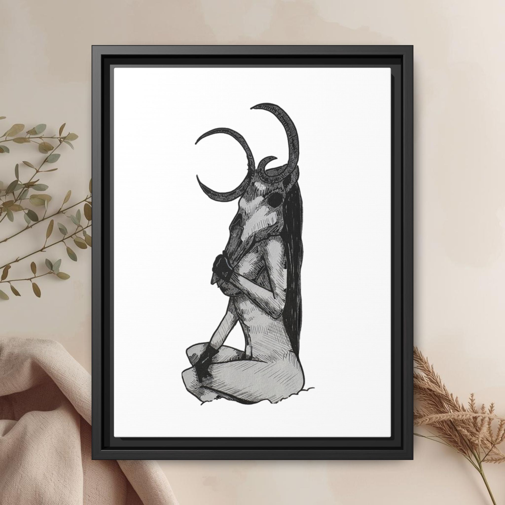 Mystical Goddess Framed Canvas Print