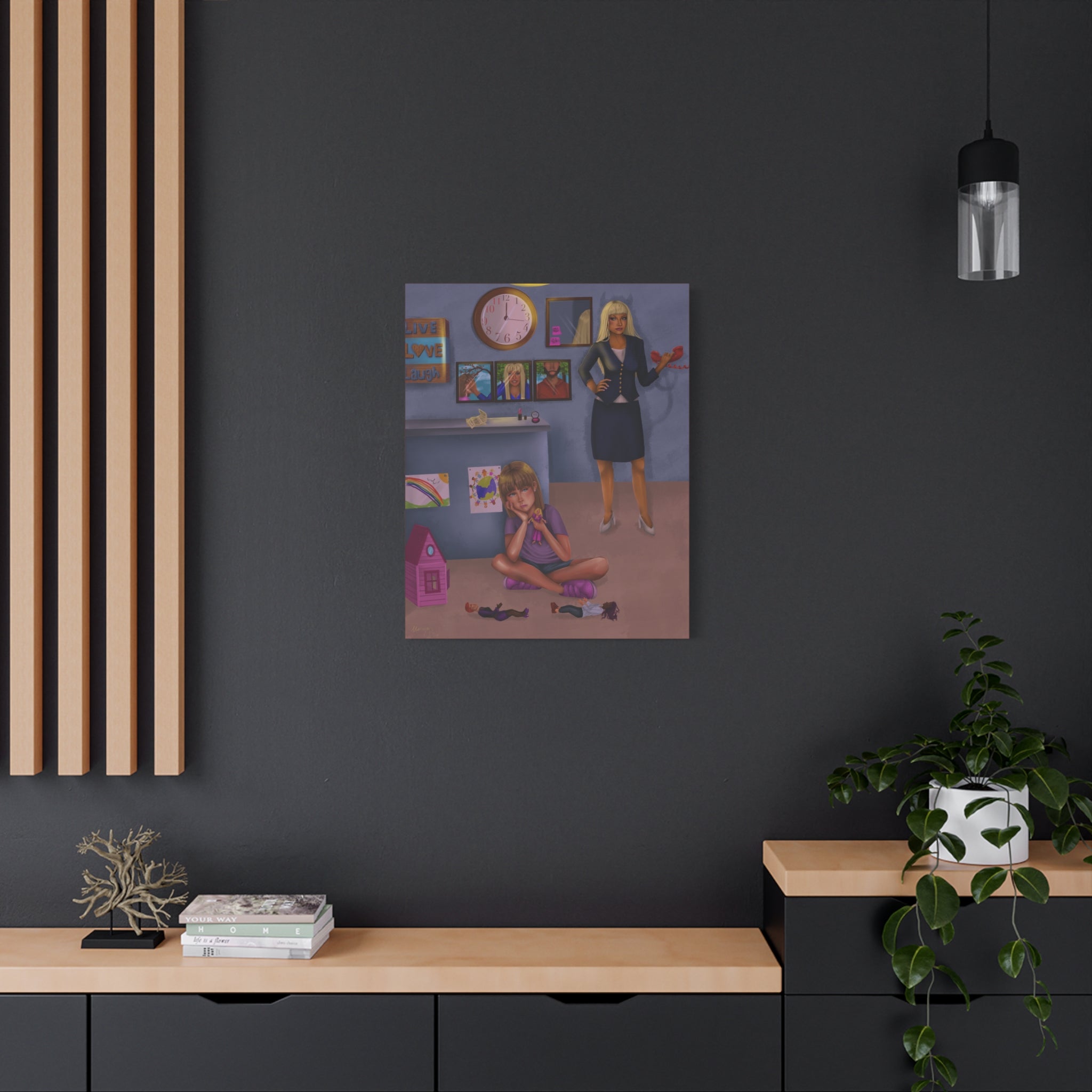"Lonely Child" Illustration Canvas Print