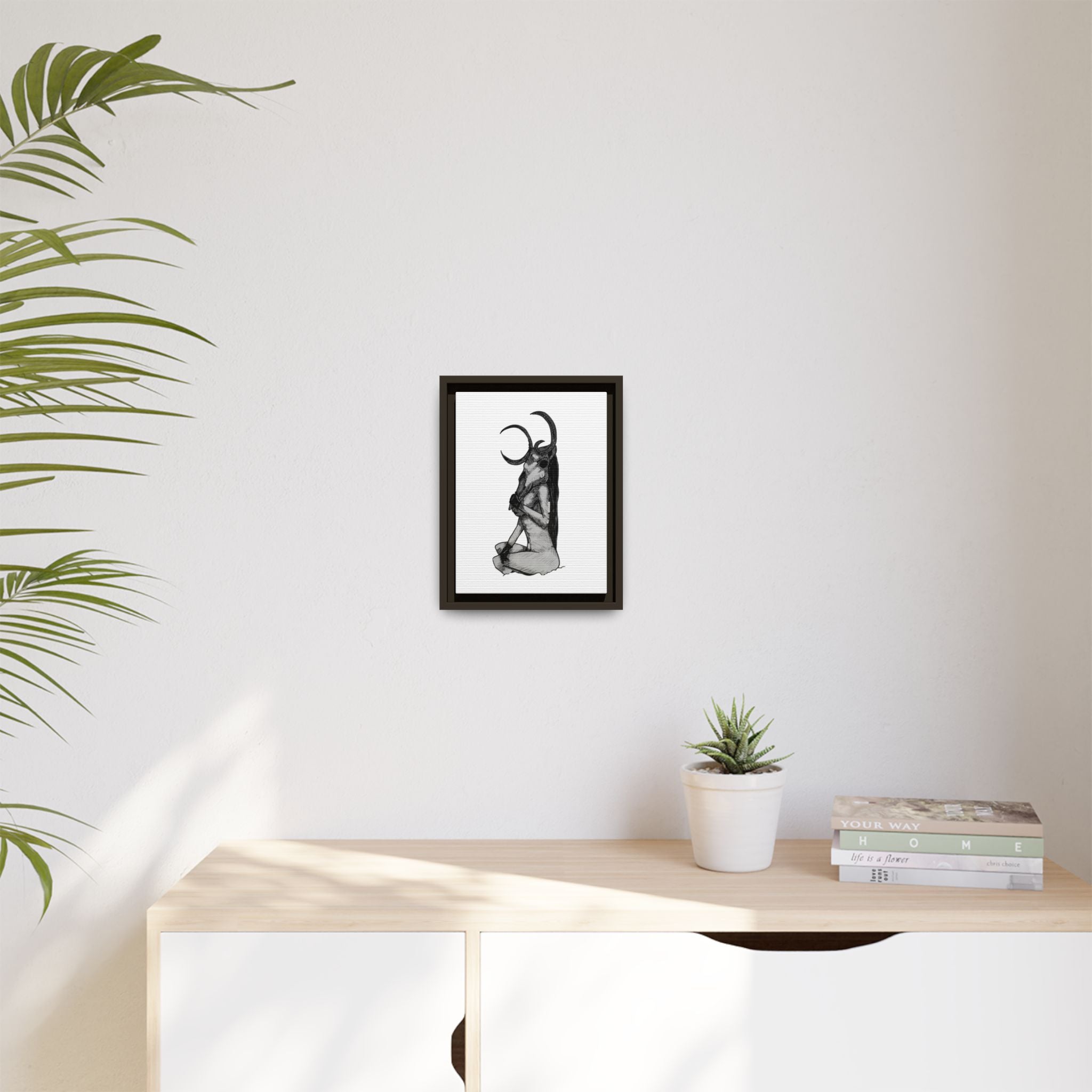 Mystical Goddess Framed Canvas Print