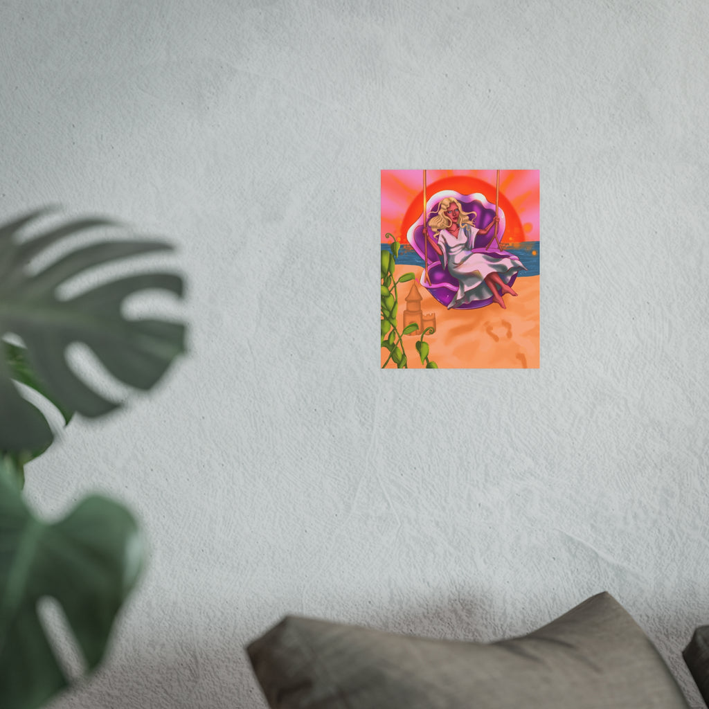 Vibrant Sunset Shell Swing Giclee Print
