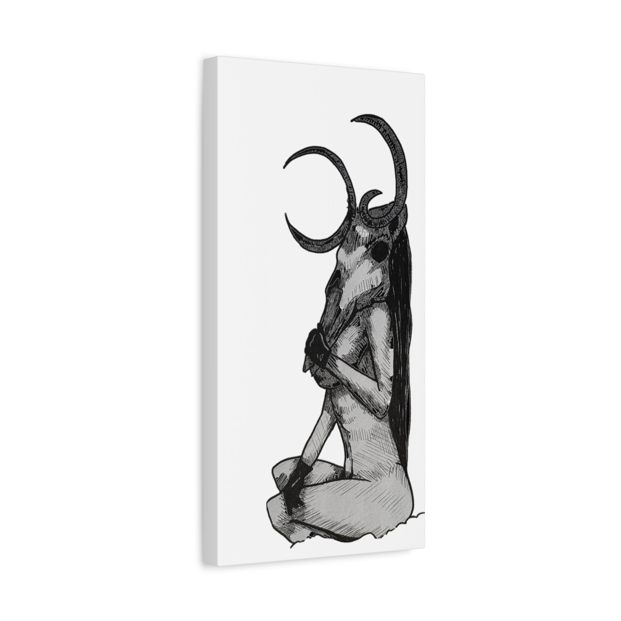 Mythical Horned Goddess Canvas Print