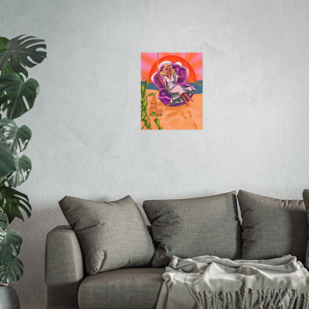 Vibrant Sunset Shell Swing Giclee Print