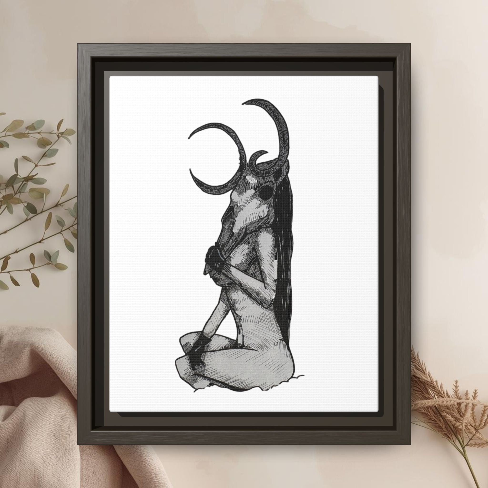 Mystical Goddess Framed Canvas Print