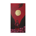 Gothic Red Skull Moonlight Canvas Print