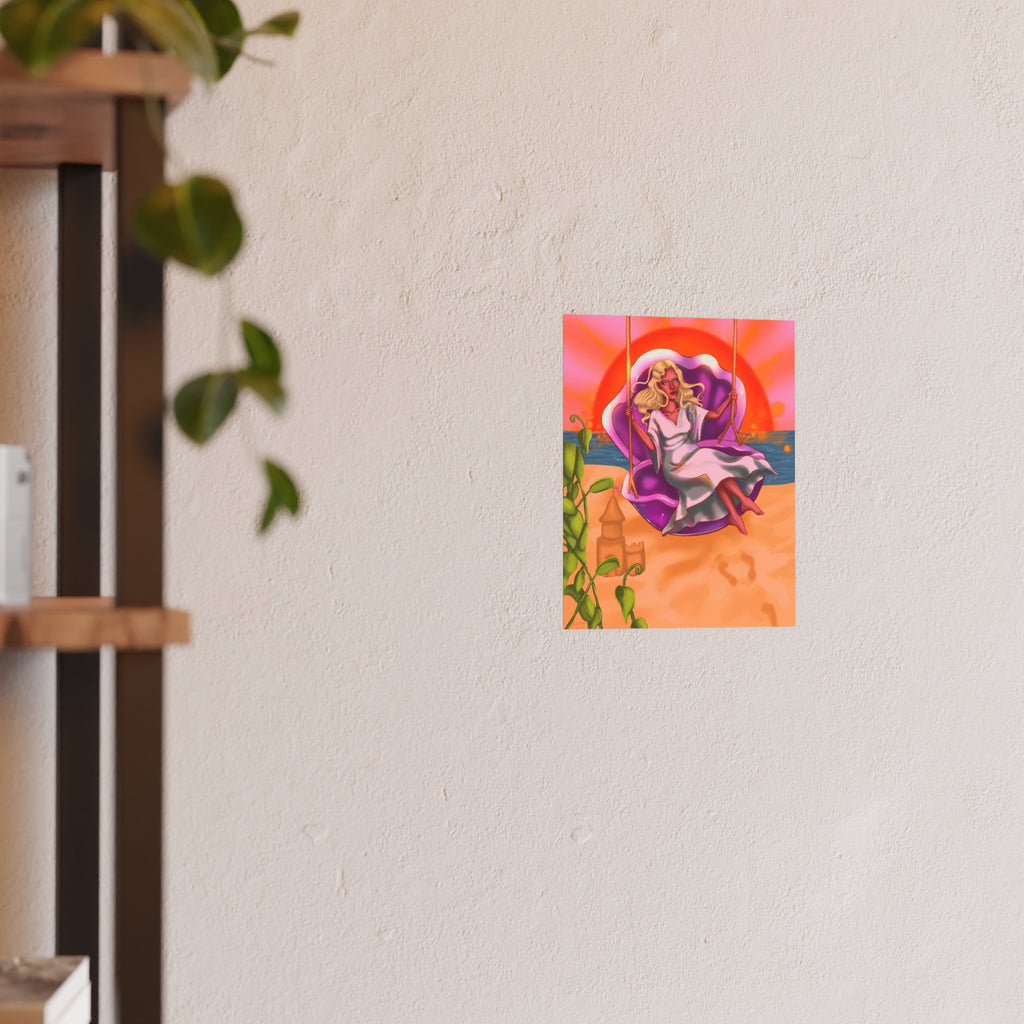 Vibrant Sunset Shell Swing Giclee Print