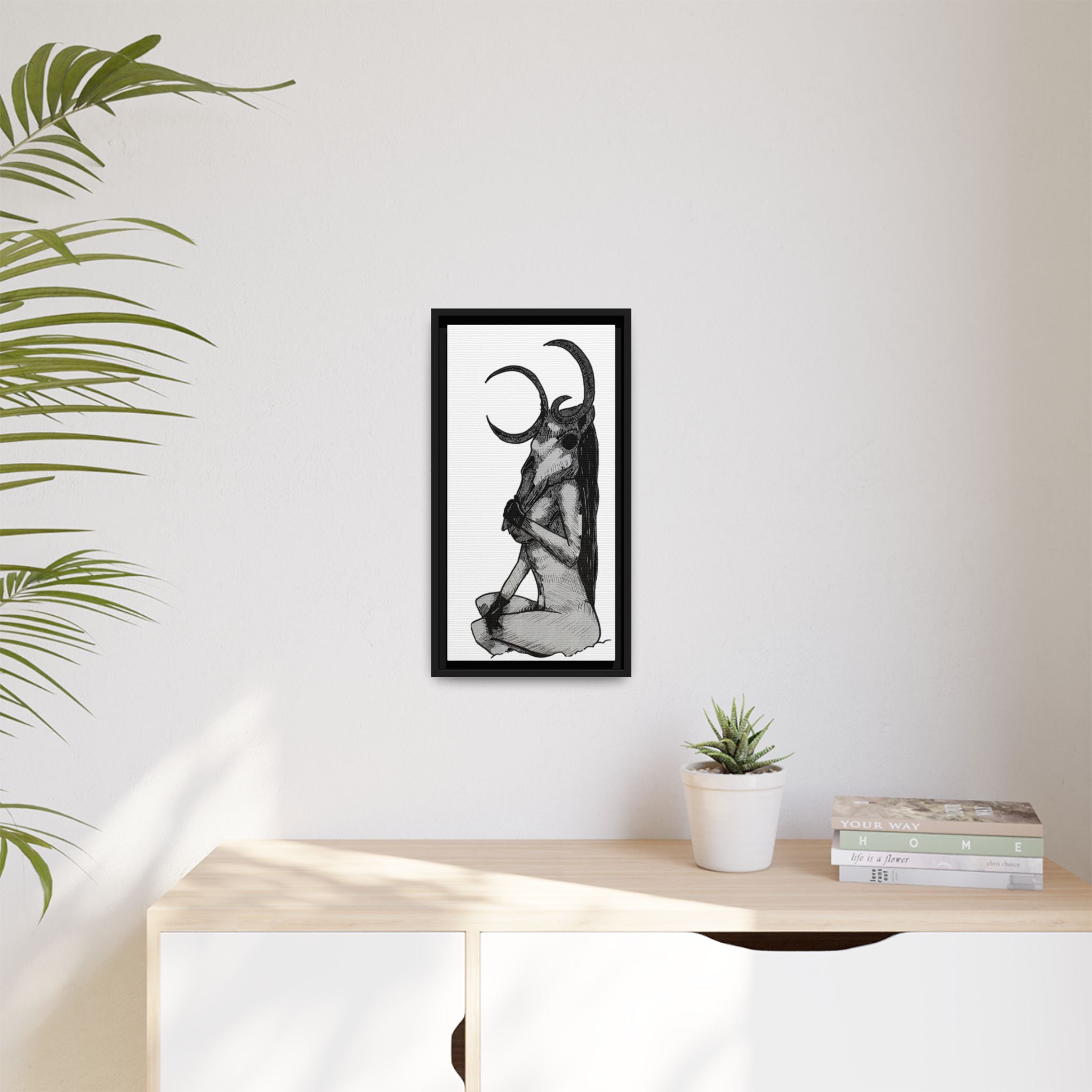 Mystical Goddess Framed Canvas Print