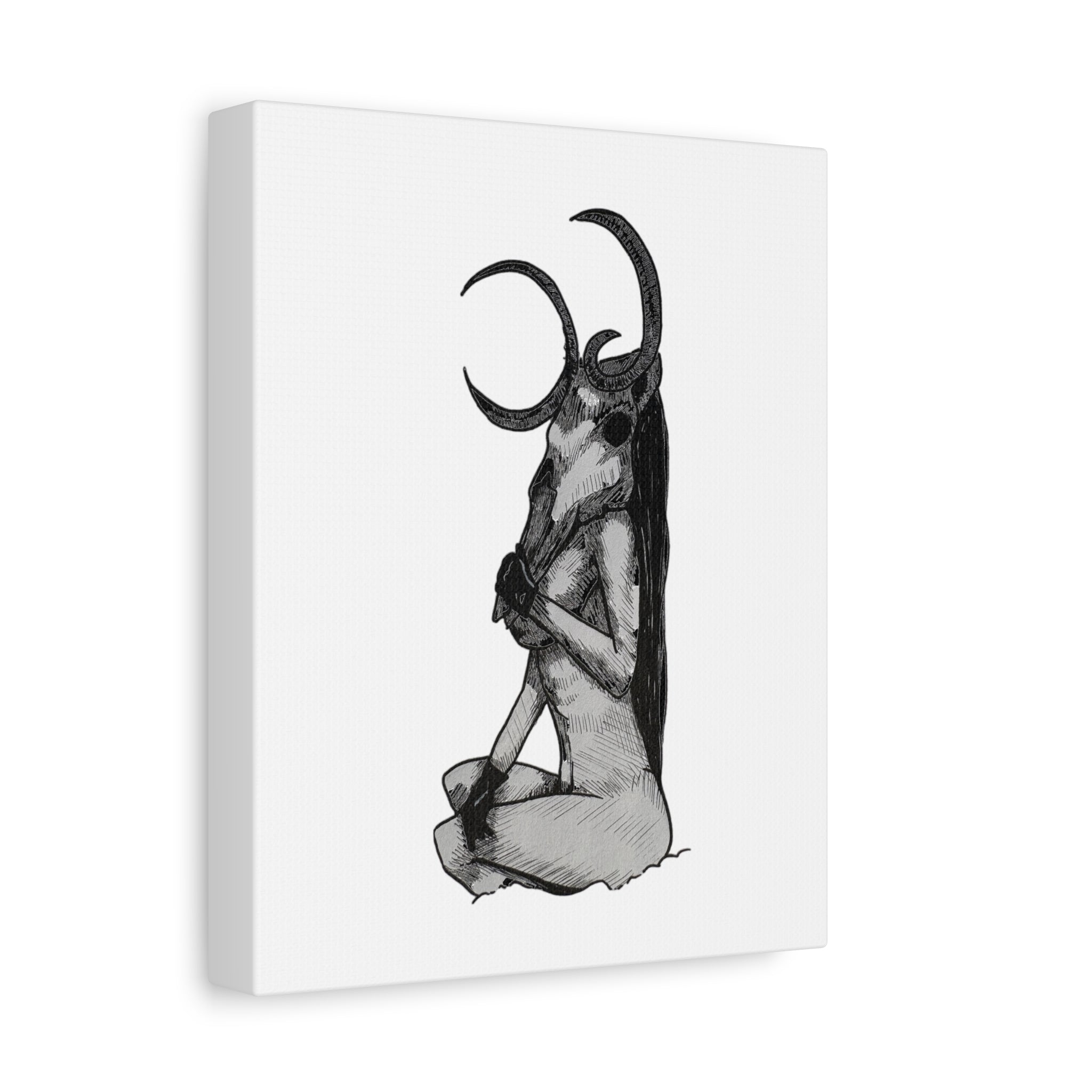 Mythical Horned Goddess Canvas Print