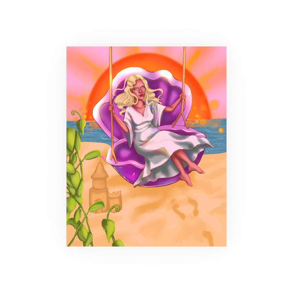 Vibrant Sunset Shell Swing Giclee Print