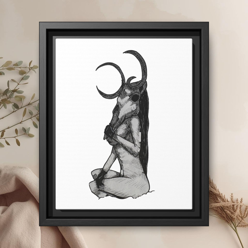 Mystical Goddess Framed Canvas Print