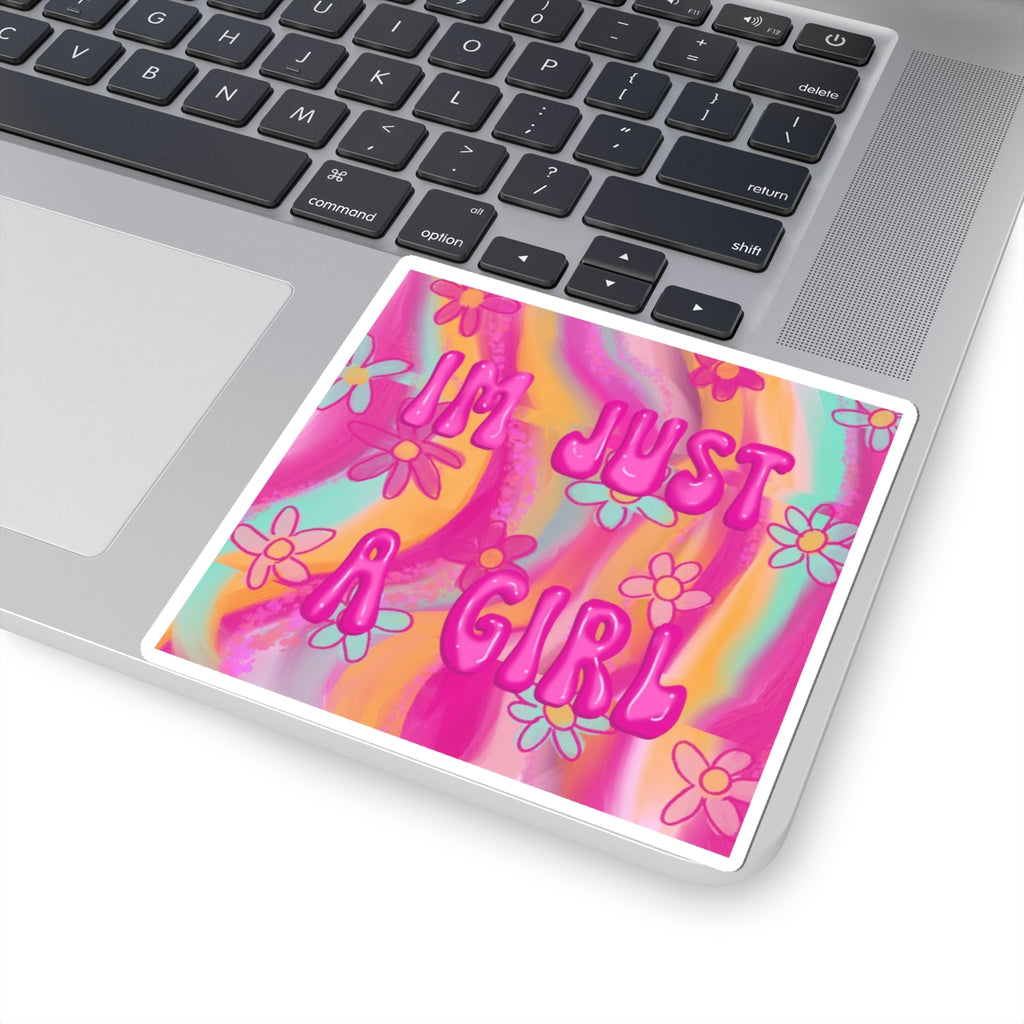 I'm Just a Girl Kiss-Cut Vinyl Sticker