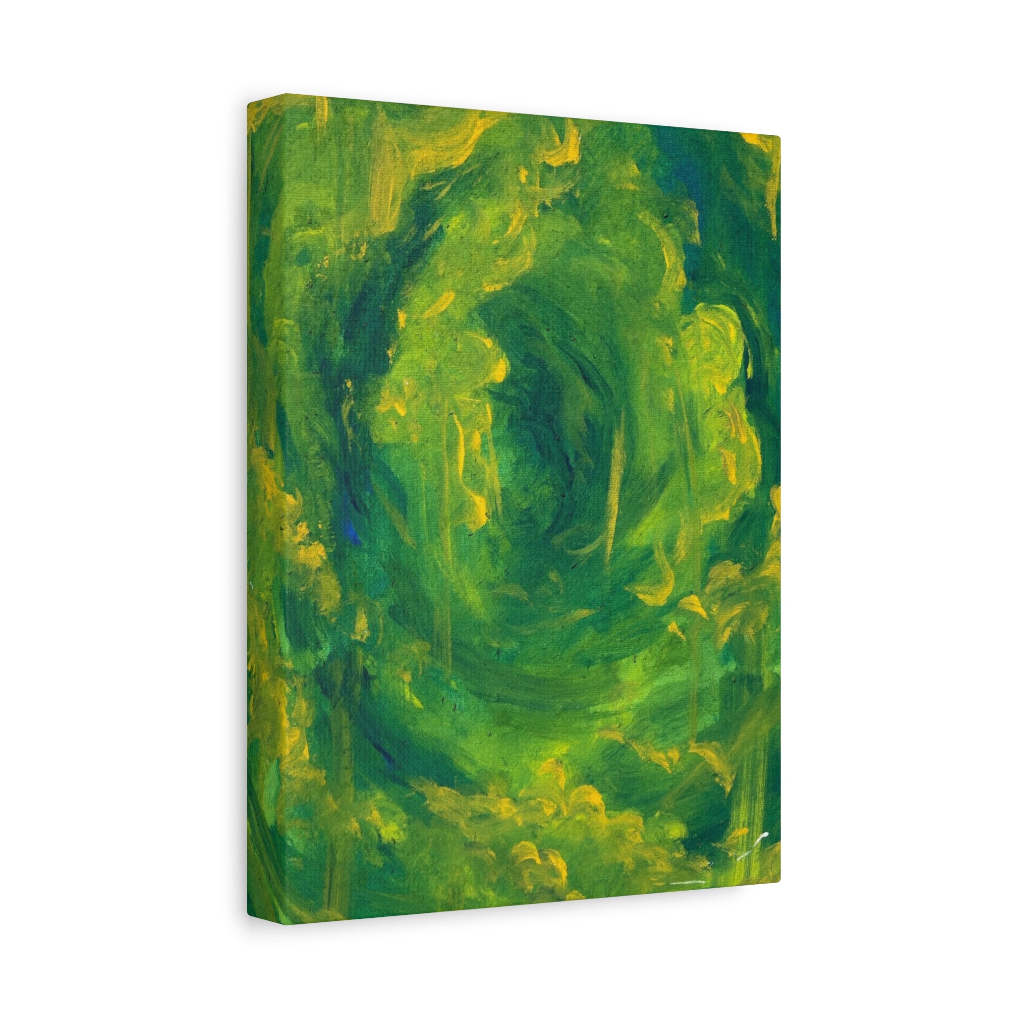 Vibrant Green Abstract Canvas Print