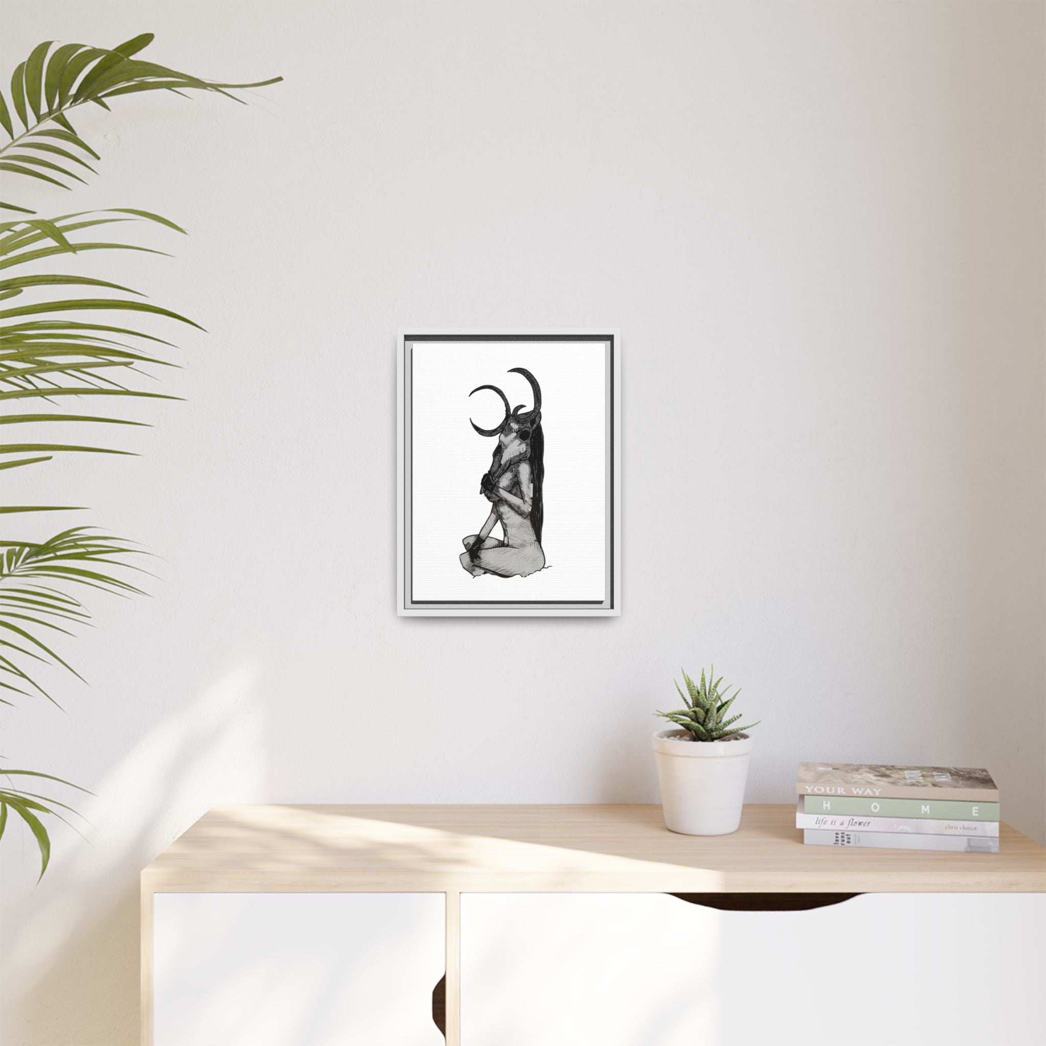 Mystical Goddess Framed Canvas Print