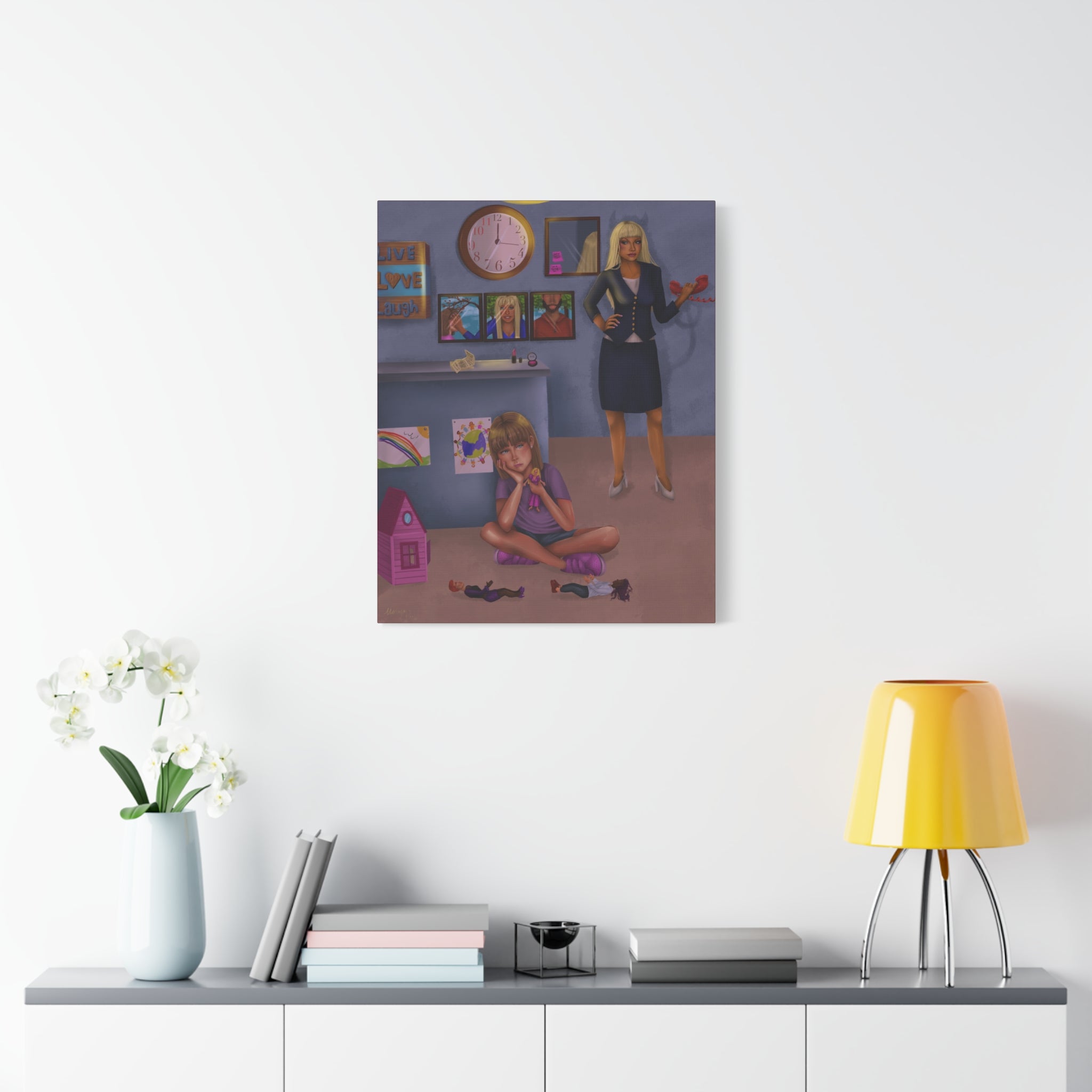 "Lonely Child" Illustration Canvas Print