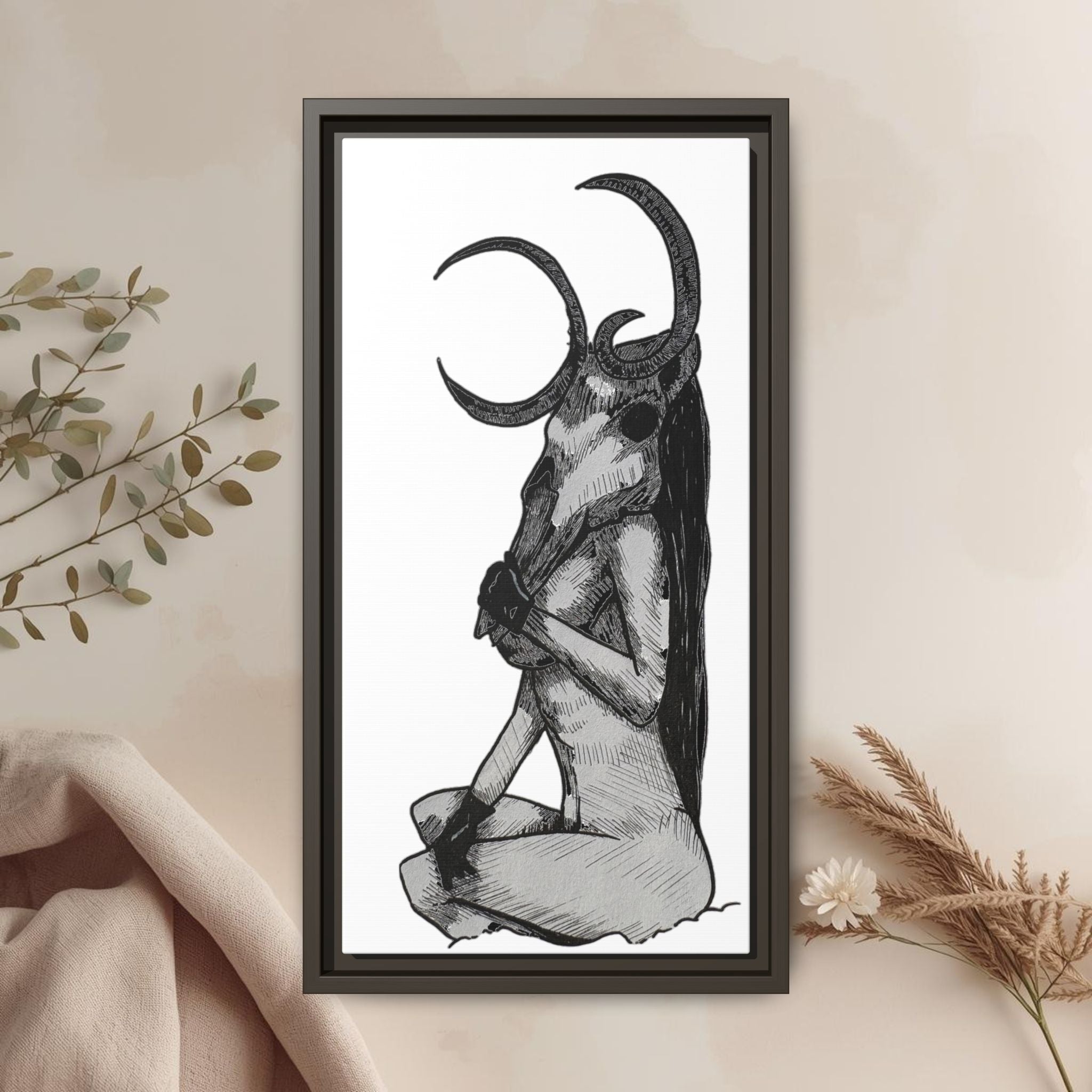 Mystical Goddess Framed Canvas Print