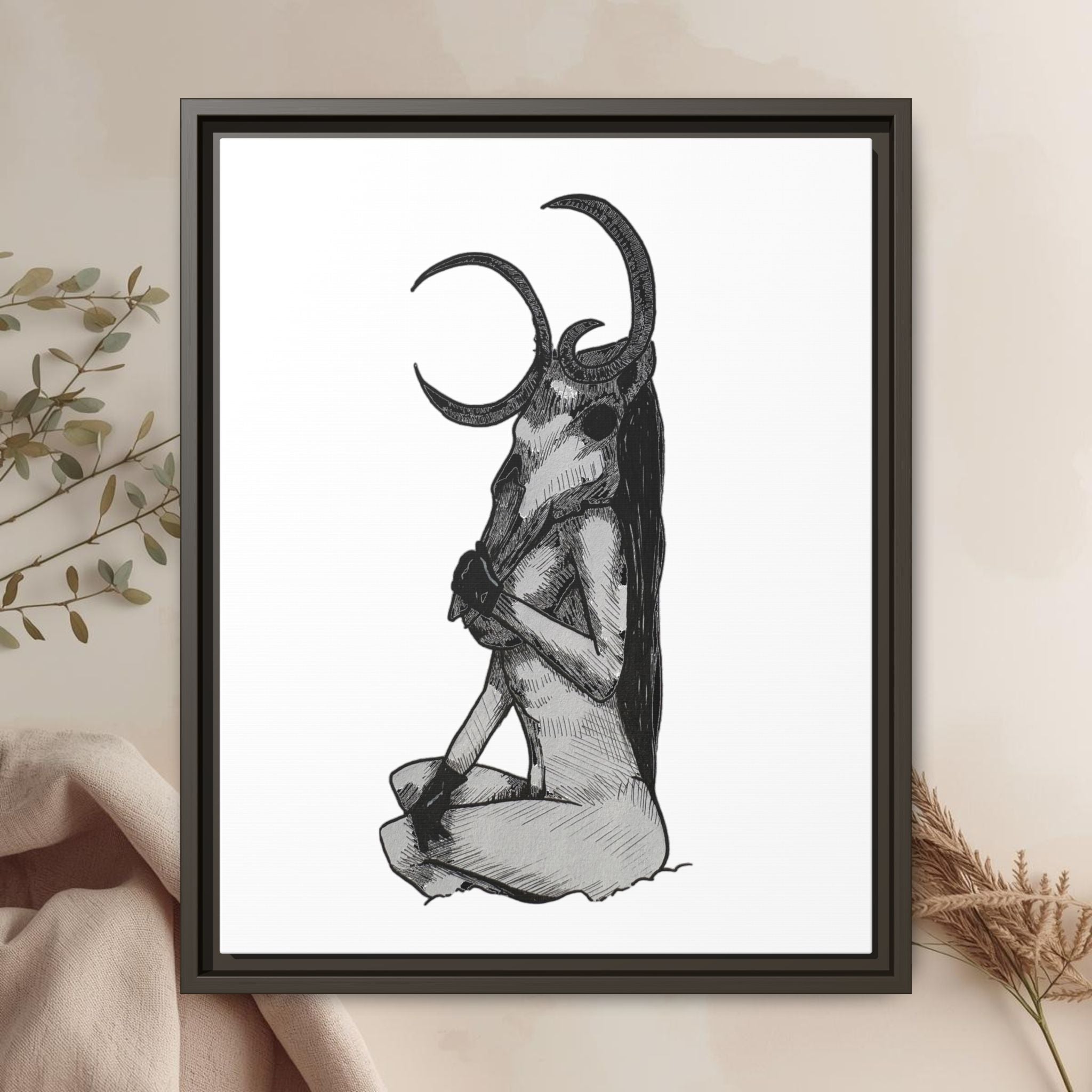 Mystical Goddess Framed Canvas Print