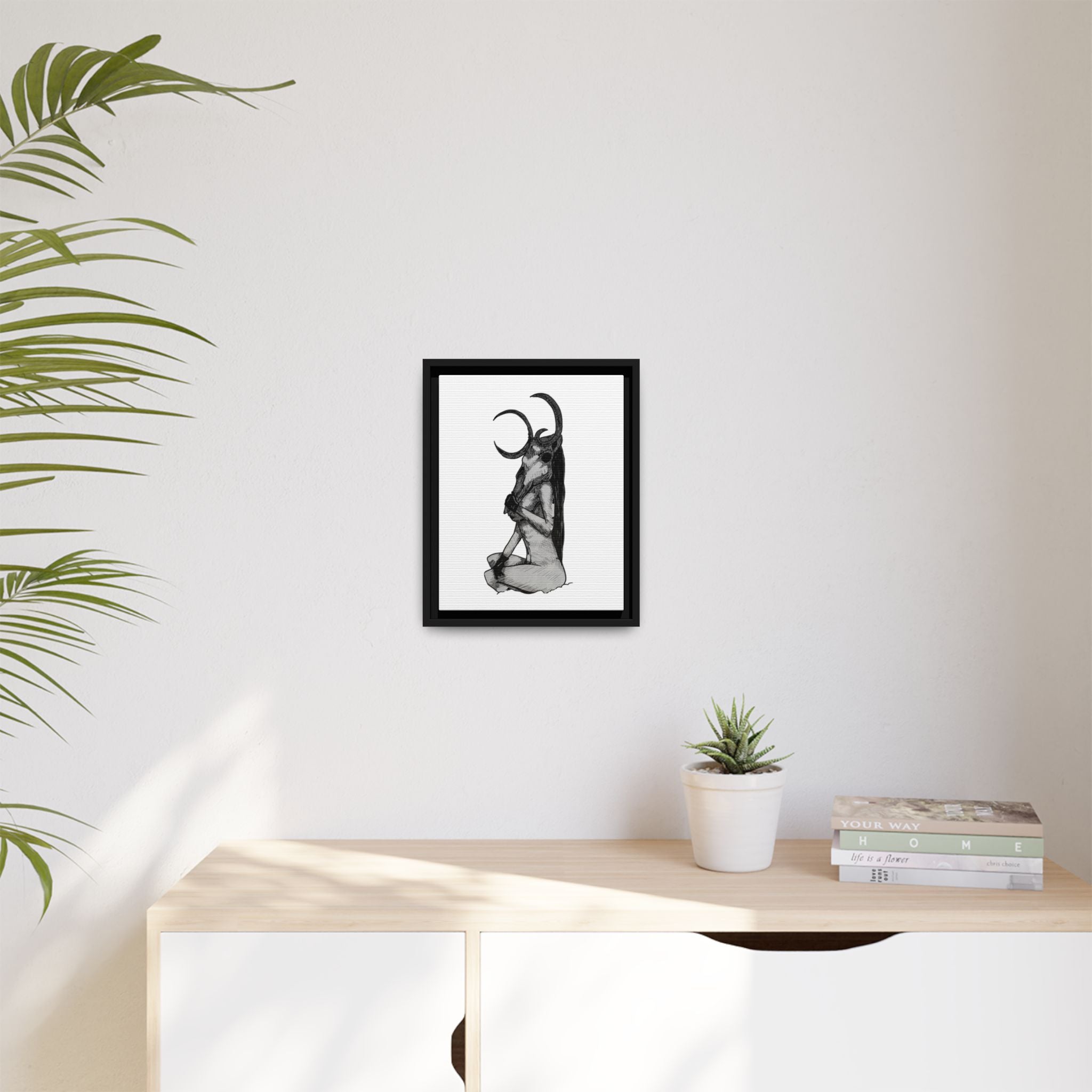 Mystical Goddess Framed Canvas Print