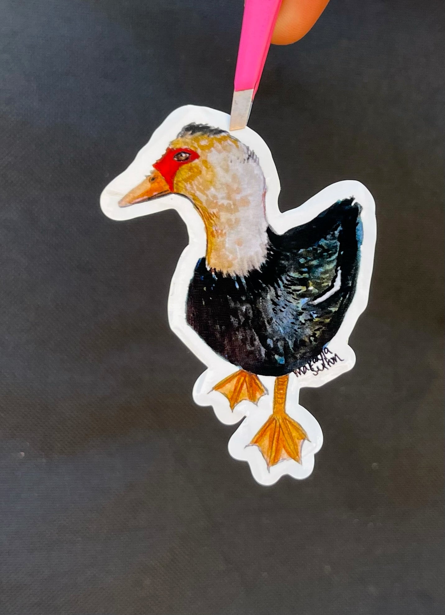 Natural Duck Kiss-Cut Vinyl Sticker